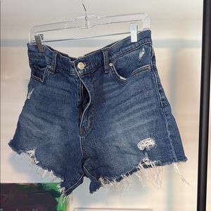 Hudson Jeans Blue High-Waisted Jean Shorts